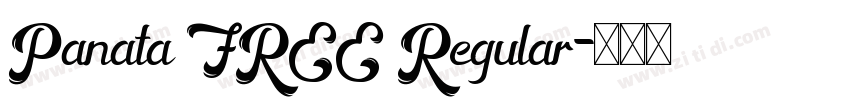 Panata FREE Regular字体转换